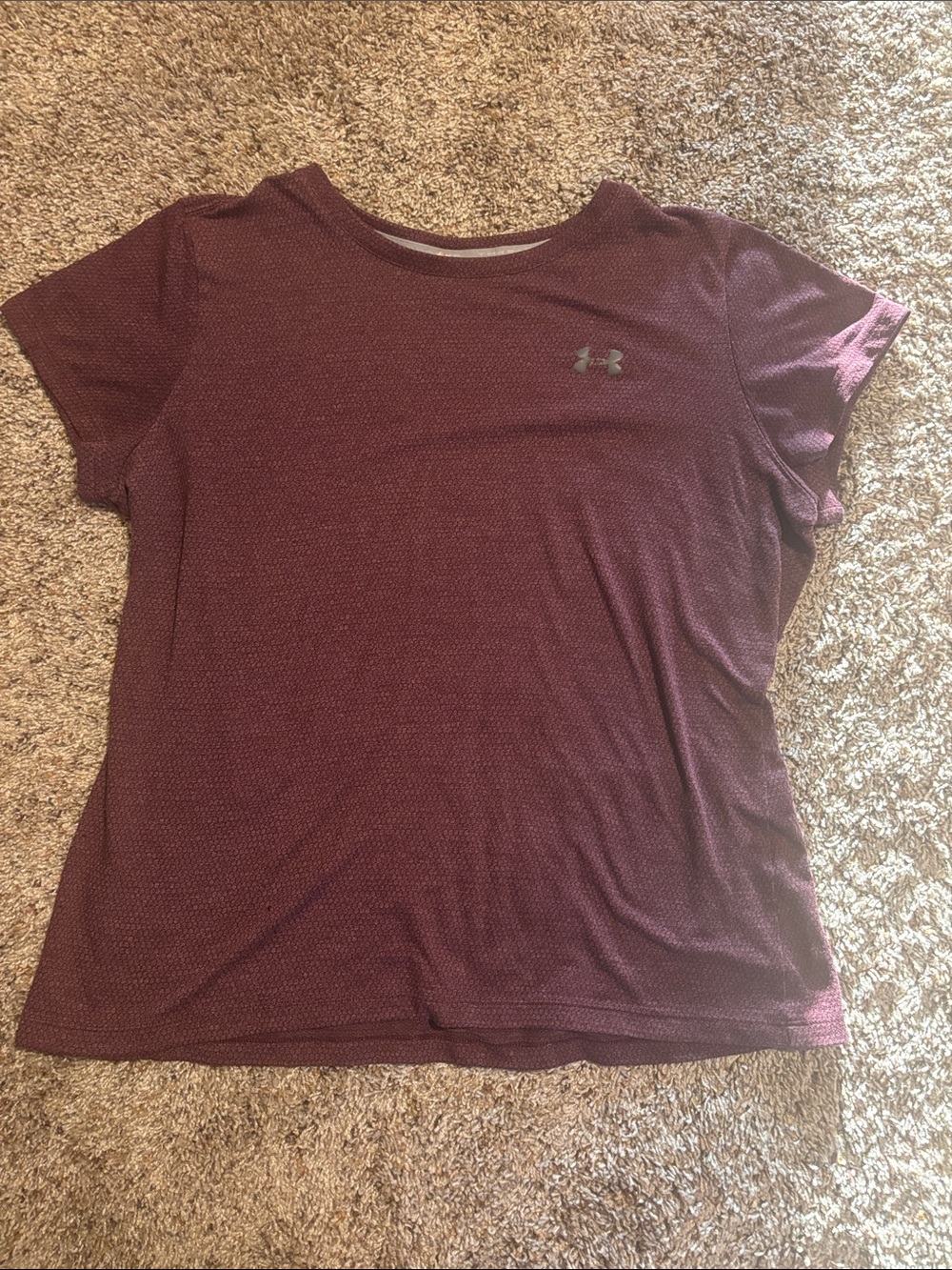 Under Armour Women's Burgundy Short Sleeve Crew Tee